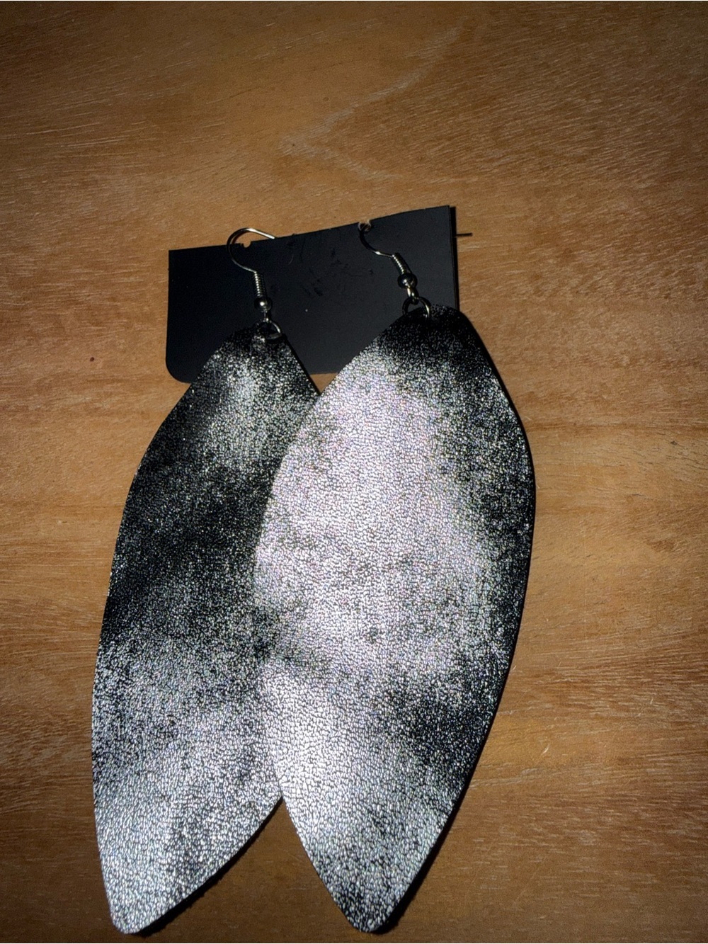 Silver Leaf-Shaped Women's Earrings